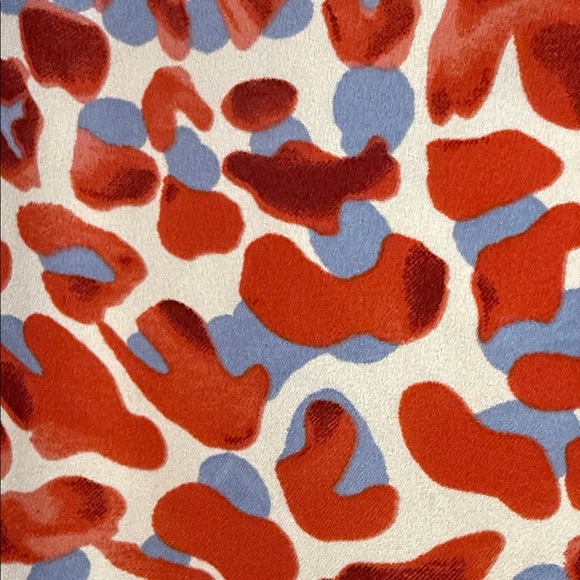 Stylish Red and Blue Cheetah Print Maxi Dress - Picture 3 of 4